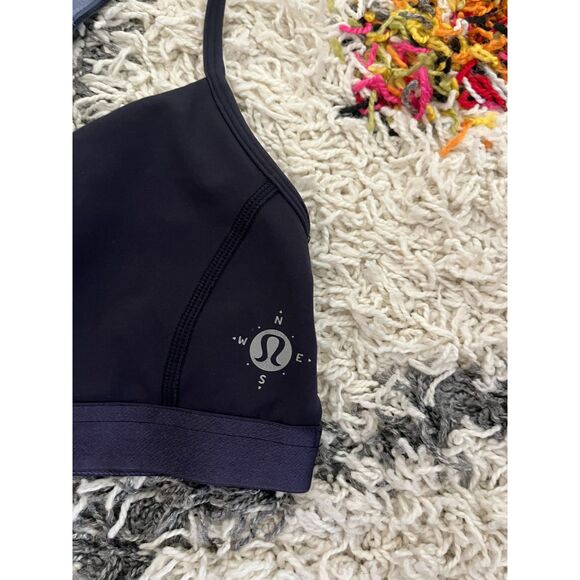 Lululemon Shala Bra in Naval Blue / Blue Denim / White - sz 2 - Picture 5 of 6